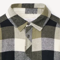 Overhemd in flanel met sherpa voering, geruit jongens