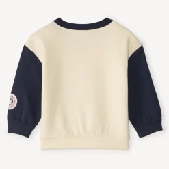 Oversized bicolore sweatshirt jongens met raceauto's print