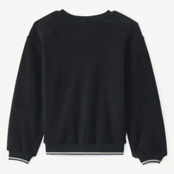 Oversized fleece sweater met gevlekte patches meisjes