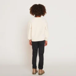 Oversized fleece sweater met gevlekte patches meisjes