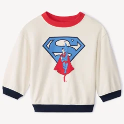 Oversized fleece sweatshirt Superman Warner voor babyjongen