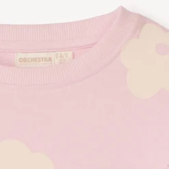 Oversized fleece sweatshirt met bloemendruk meisjes