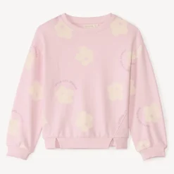 Oversized fleece sweatshirt met bloemendruk meisjes