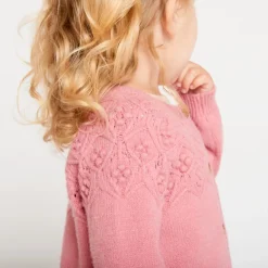 Oversized gebreid fantasievest voor babymeisje