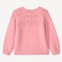 Oversized gebreid fantasievest voor babymeisje