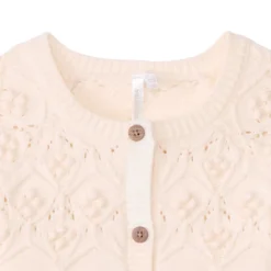 Oversized gebreid fantasievest voor babymeisje