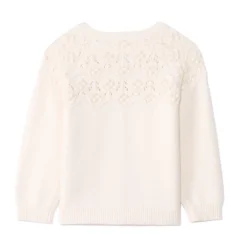 Oversized gebreid fantasievest voor babymeisje