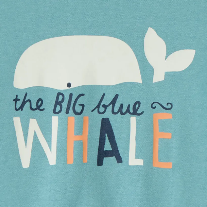 Oversized gebreid sweatshirt met print jongens.