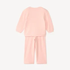 Oversized jogging set met haakbloemen voor babymeisjes