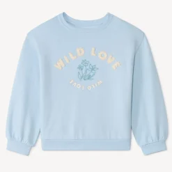 Oversized meisjes sweat met bouclettes