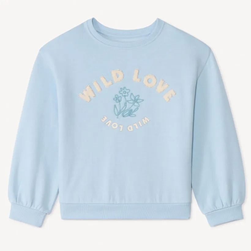 Oversized meisjes sweat met bouclettes