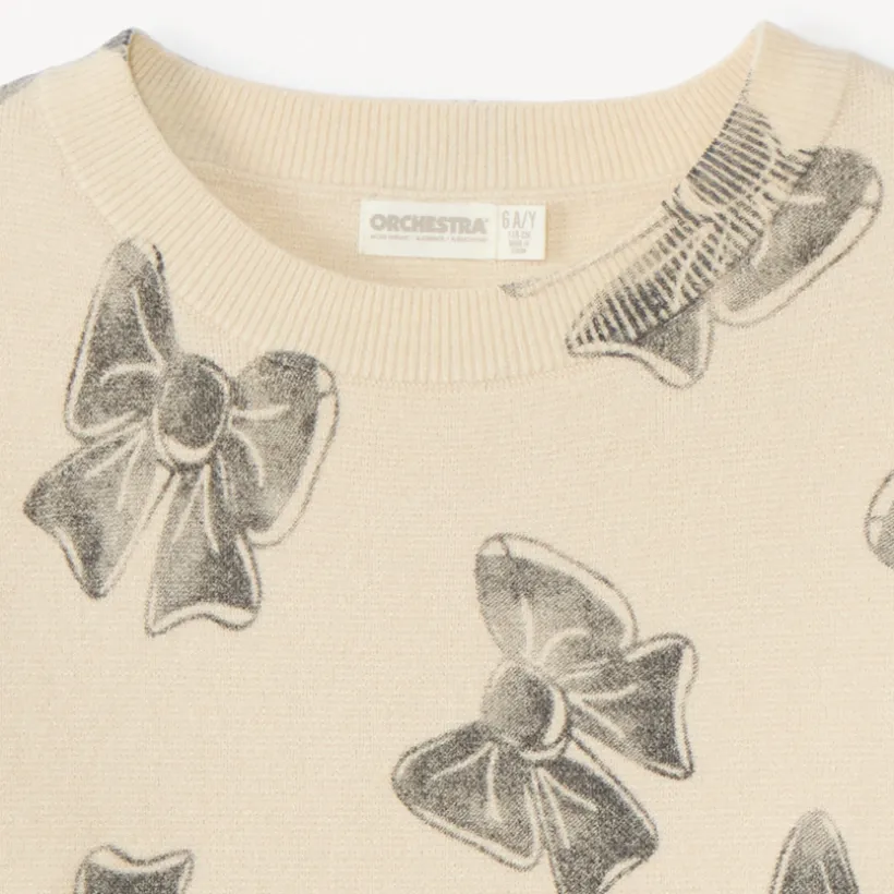 Oversized milano sweatshirt met fantasieprint meisjes