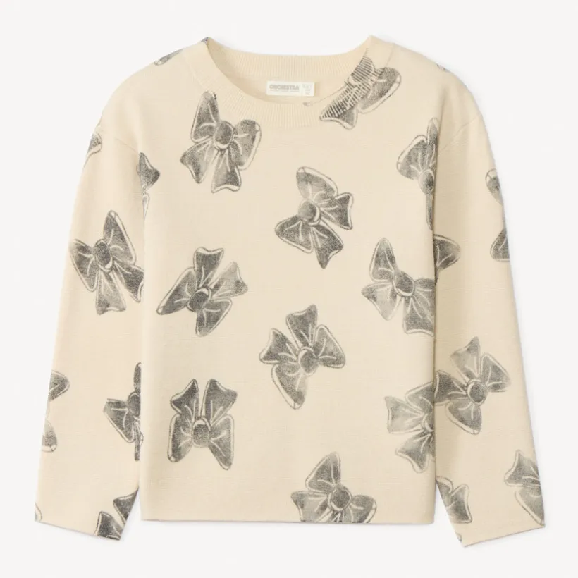 Oversized milano sweatshirt met fantasieprint meisjes
