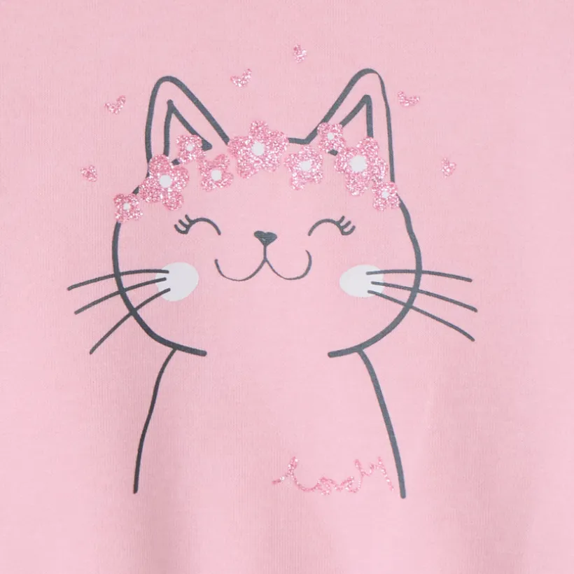 Oversized sweater met print voor babymeisjes