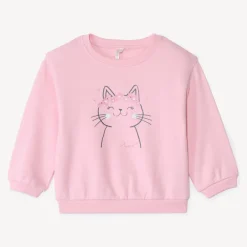 Oversized sweater met print voor babymeisjes