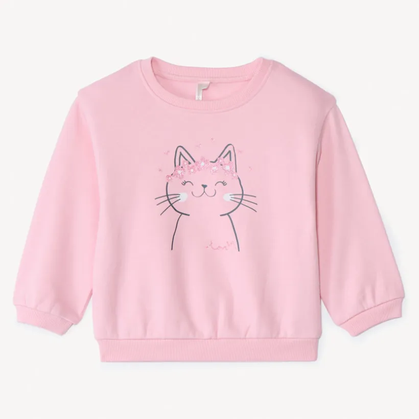 Oversized sweater met print voor babymeisjes