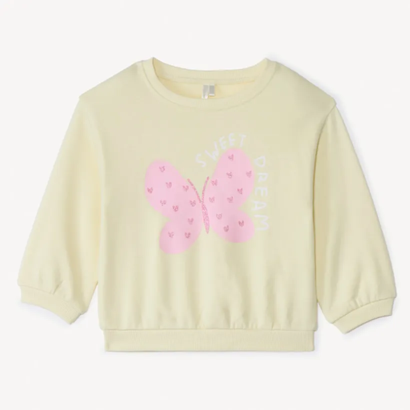 Oversized sweater met print voor babymeisjes