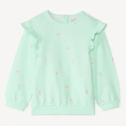 Oversized sweat met fantasie borduurwerk voor meisjesbaby's
