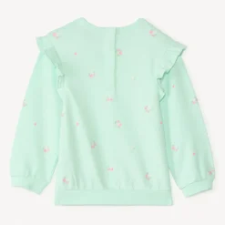 Oversized sweat met fantasie borduurwerk voor meisjesbaby's