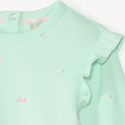 Oversized sweat met fantasie borduurwerk voor meisjesbaby's
