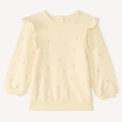 Oversized sweat met fantasie borduurwerk voor meisjesbaby's