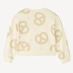 Oversized sweat met pretzel-print meisjes