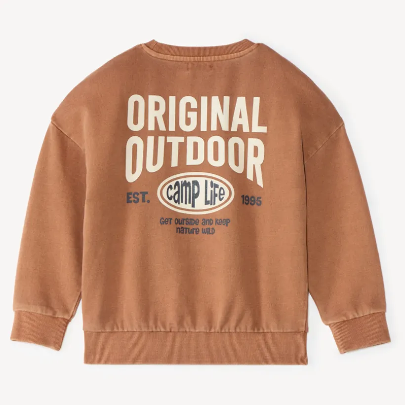 Oversized sweatshirt jongen met fantasiedruk
