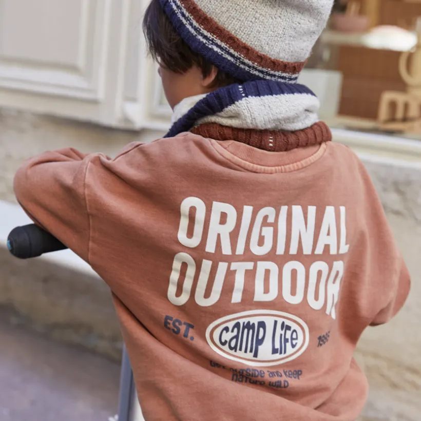 Oversized sweatshirt jongen met fantasiedruk