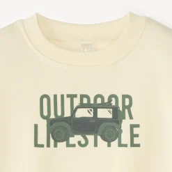 Oversized sweatshirt voor babyjongen met fantasieprint