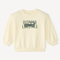 Oversized sweatshirt voor babyjongen met fantasieprint