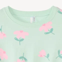Oversized sweatstof met prints voor babymeisjes