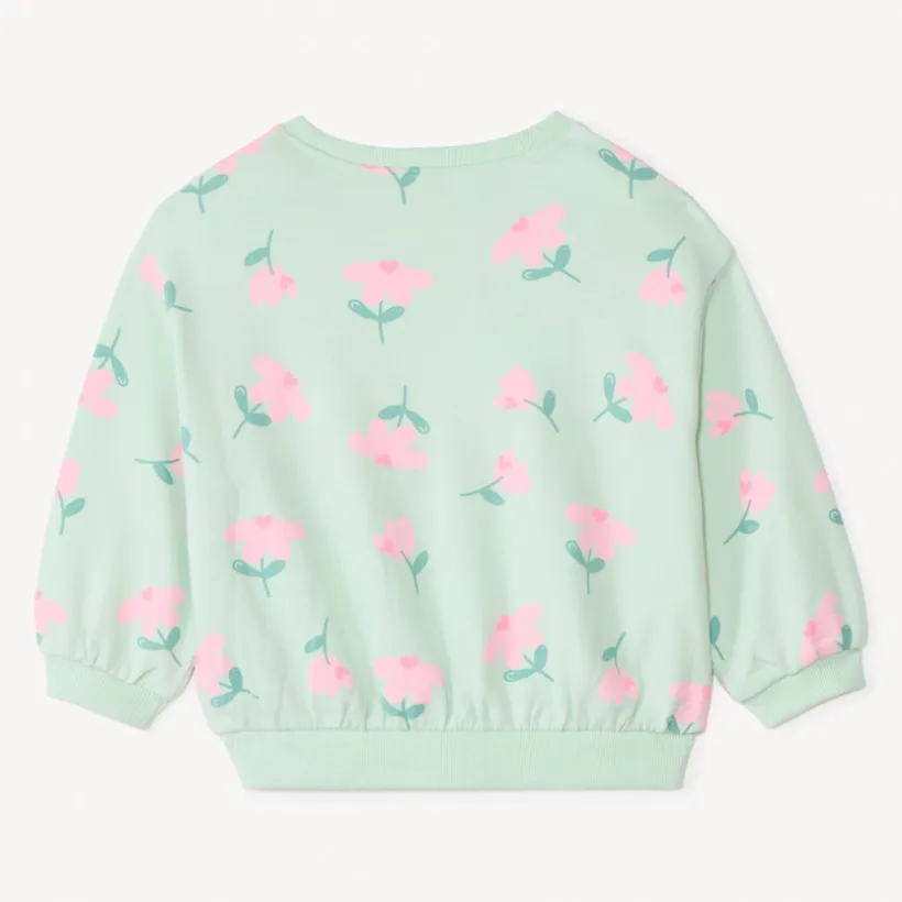 Oversized sweatstof met prints voor babymeisjes