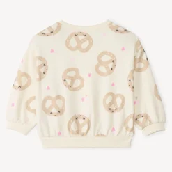 Oversized sweatstof met prints voor babymeisjes