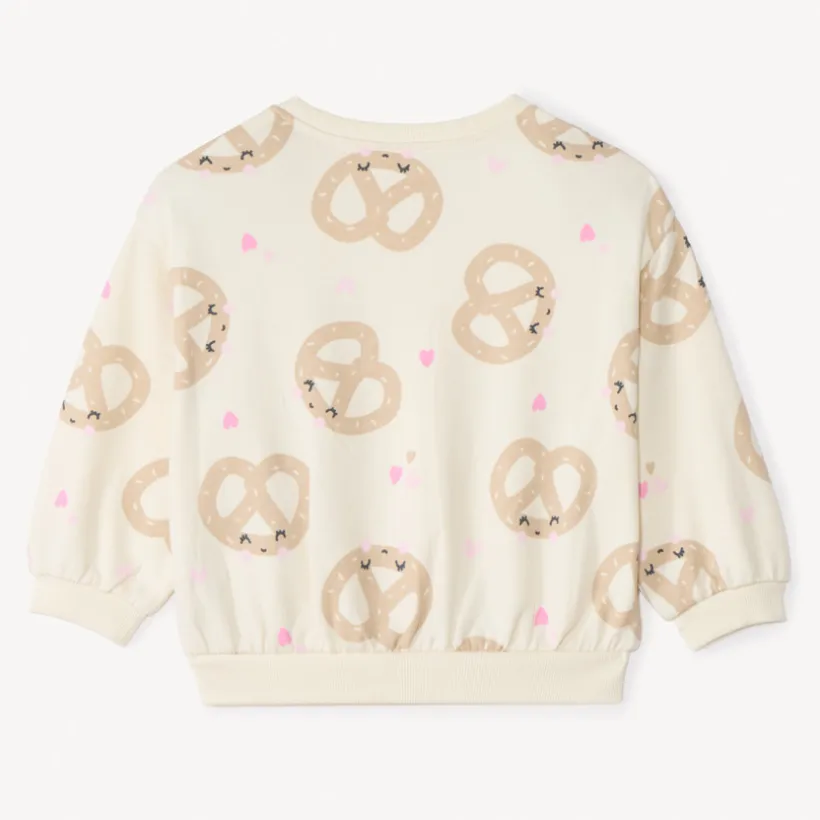 Oversized sweatstof met prints voor babymeisjes