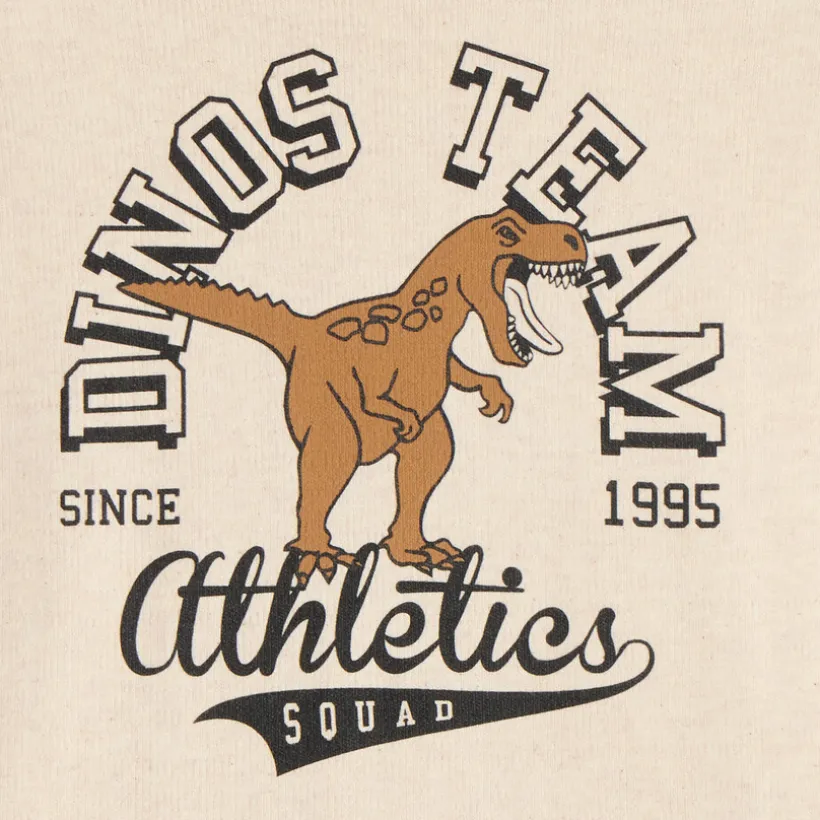 Oversized t-shirt met lange mouwen voor jongens met dinosaurusprint