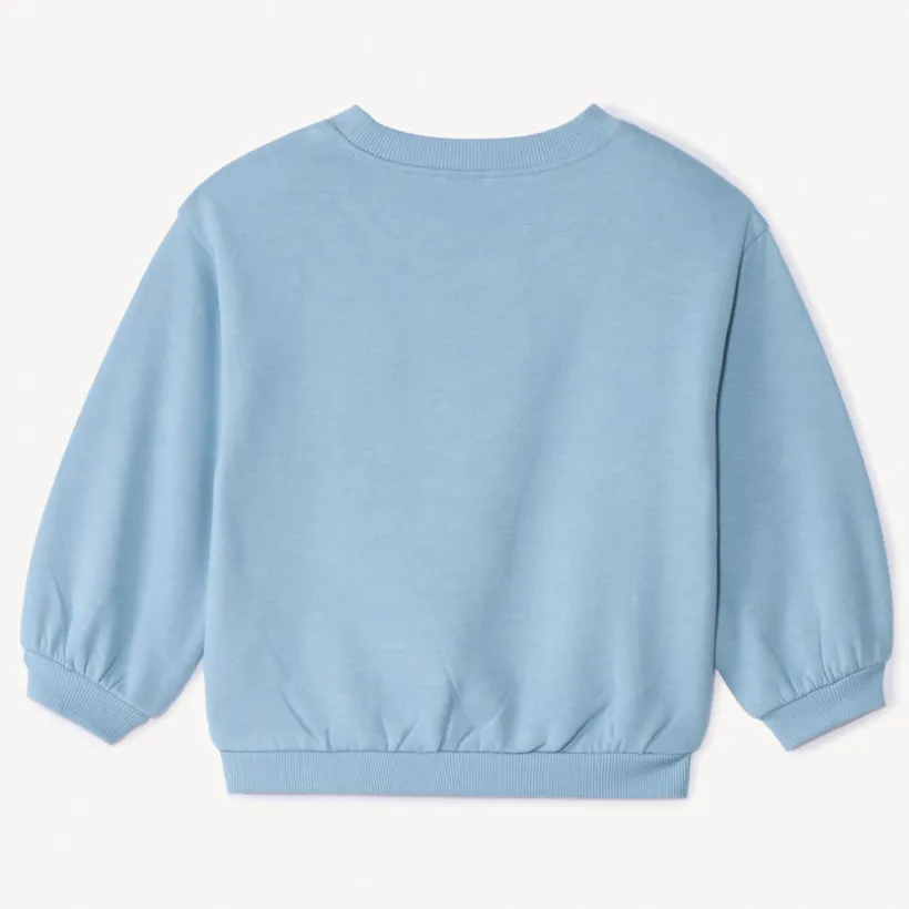 Oversize fleece sweatshirt met print voor babyjongens