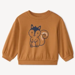 Oversize fleece sweatshirt met print voor babyjongens