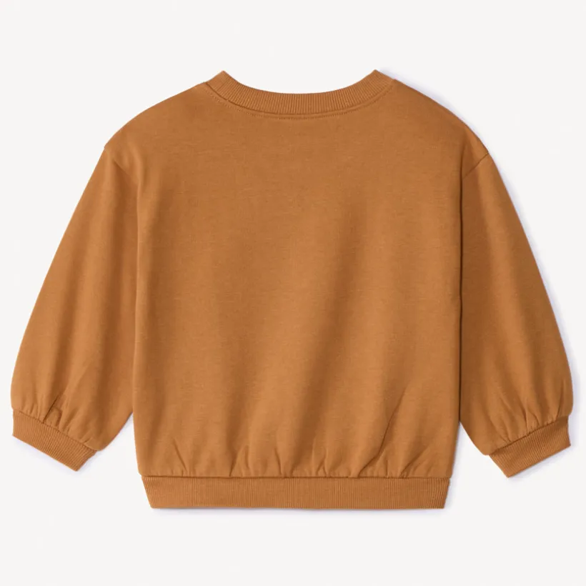 Oversize fleece sweatshirt met print voor babyjongens