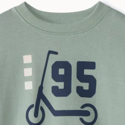 Oversize fleece sweatshirt met print voor babyjongens