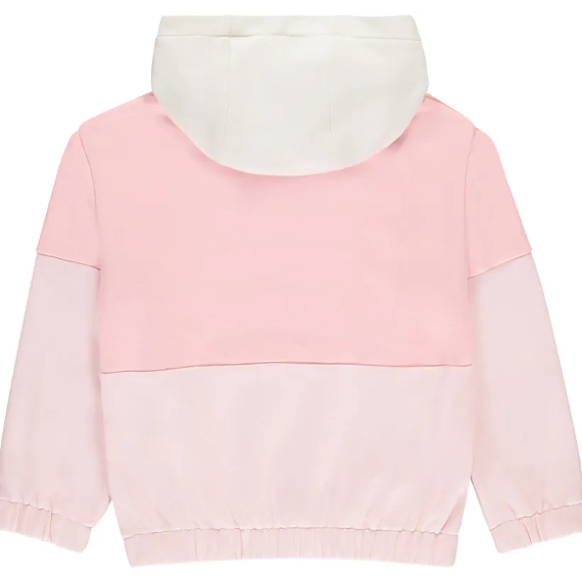 Oversize sweatshirt met colour block effect en kap meisjes