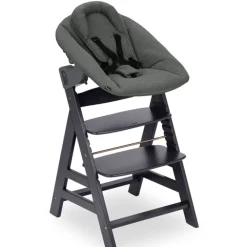 Pack Hoge stoel Alpha evolutief en Newborn Set Plus Dark Grey