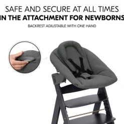 Pack Hoge stoel Alpha evolutief en Newborn Set Plus Dark Grey