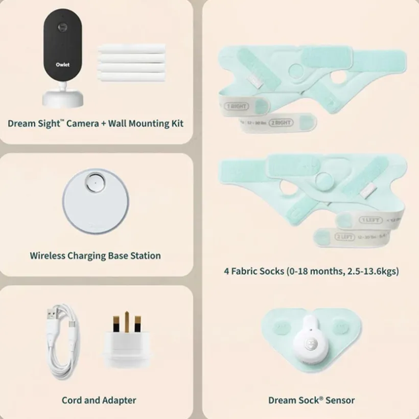 Pack Videobabyfoon + Dream Sock Mint