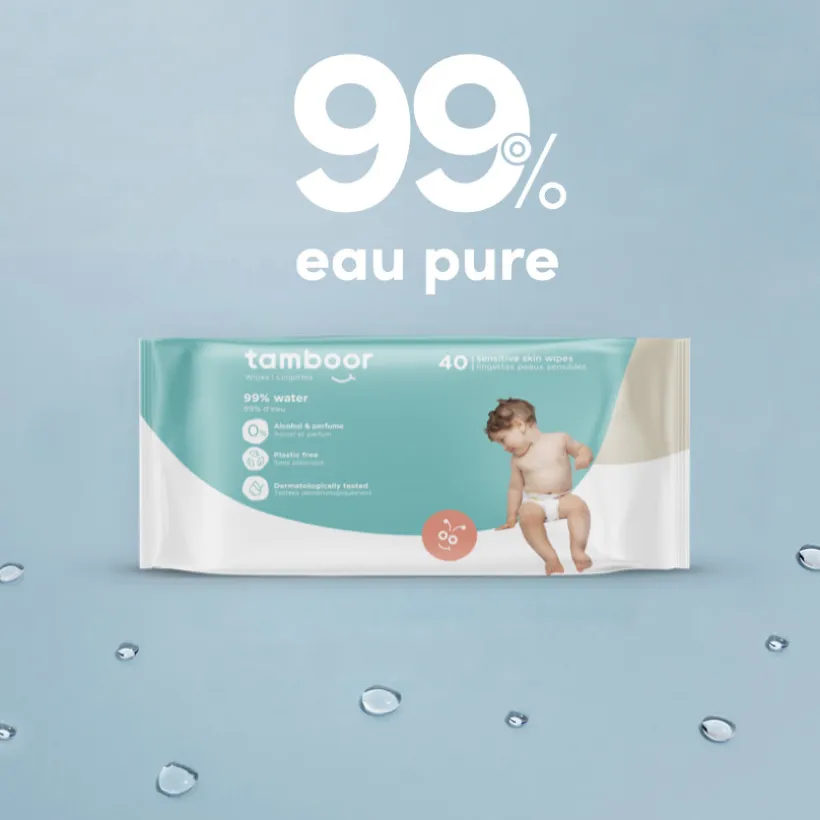 Pakje van 40 hypoallergene babydoekjes