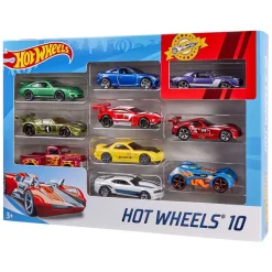 Pak van 10 Hot Wheels voertuigen