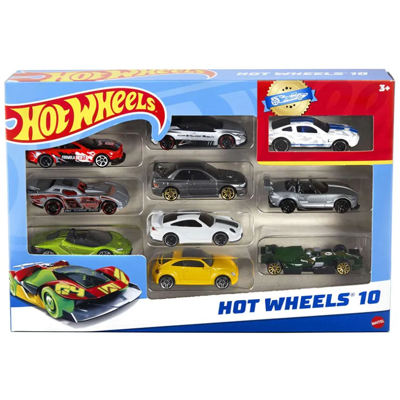 Pak van 10 Hot Wheels voertuigen