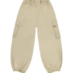 Pantalon uni en toile effet cargo fille