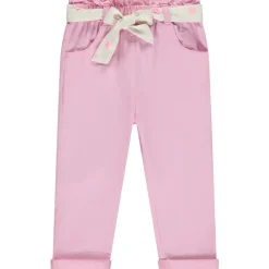 Pantalon van stof met bedrukte riem meisjes