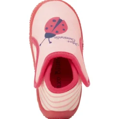 Pantoffellaarsjes met lieveheersbeestjesprint en klittenband voor babymeisjes