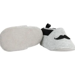 Pantoffels flexibele met borduursel van een snor voor baby jongens